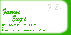 fanni engi business card